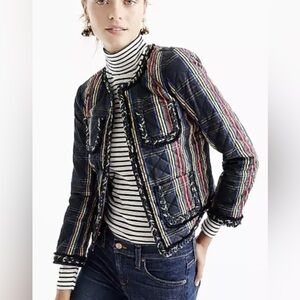 J.Crew | Quilted Lady Jacket in a Stewart Tartan Plaid, Size 0